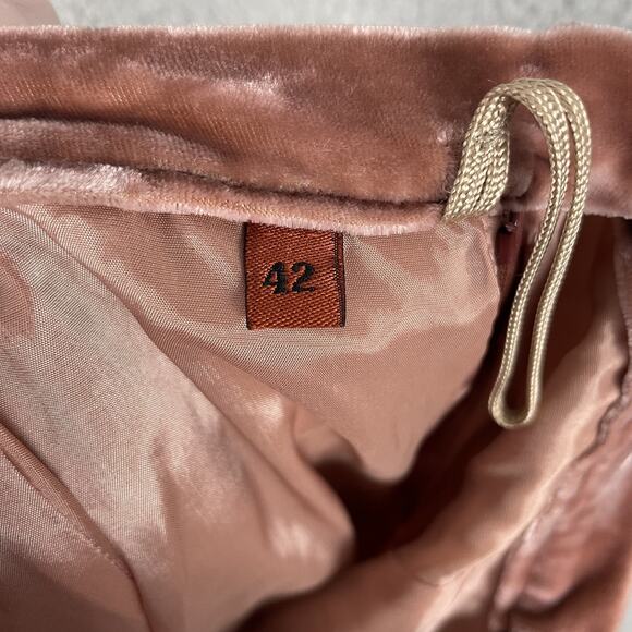 Missoni Skirt Womens 42 Pink Velvet Silk Blend Made Italy Midi Slip Evening Luxe - Picture 5 of 10